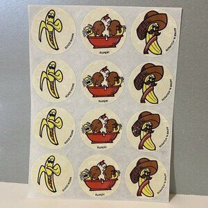 Vintage CTP Scratch ‘N Sniff Banana Stickers * Glossy - No Scent